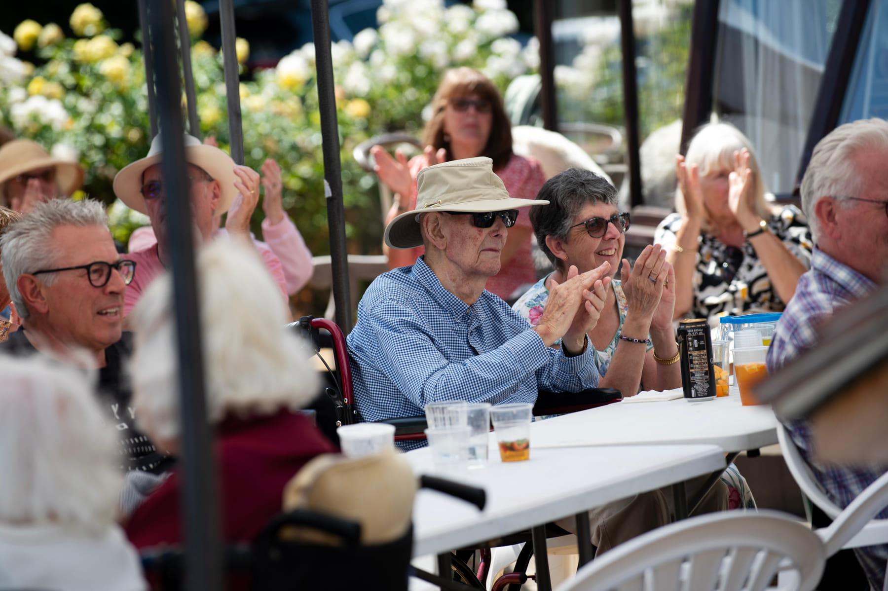 Summer BBQ gathering at Hollymead House in Felpham