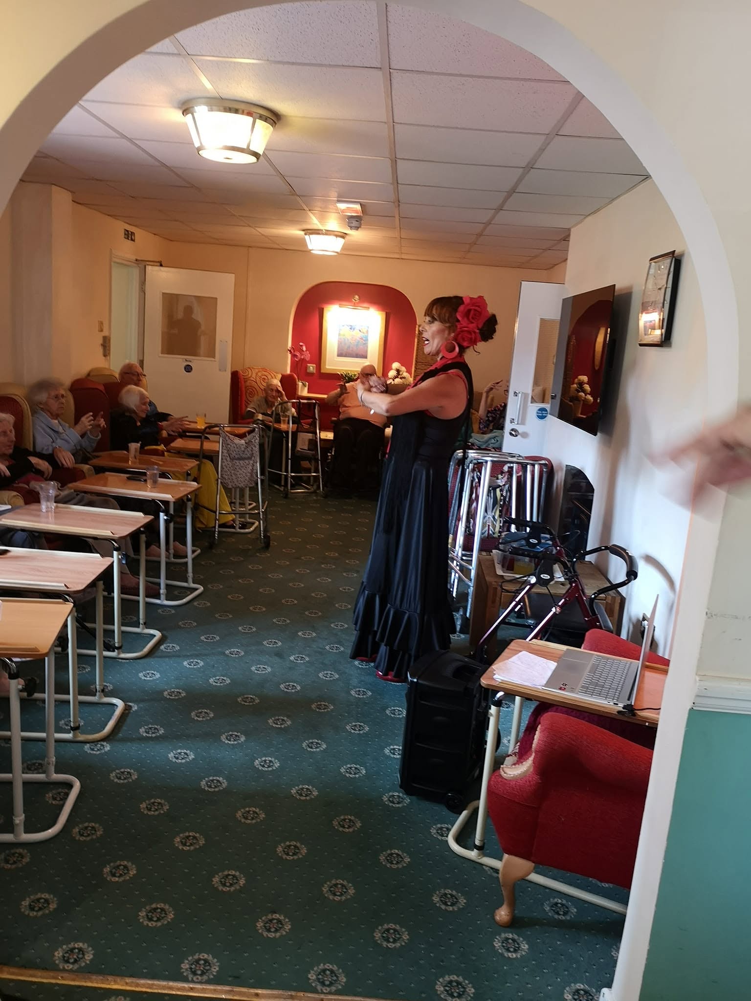 Residents enjoying time together at Hollymead House